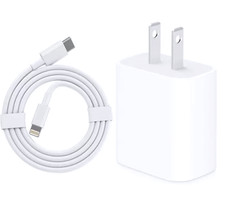 30W Fast Power Adapter and USB-C And 3.3 FT/1M USB C to USB C Cable