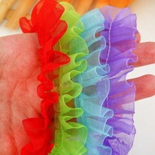 5M Maille Bordure Pli Ruche Volant Dentelle Bord Couture DIY pour Robe Art Décor