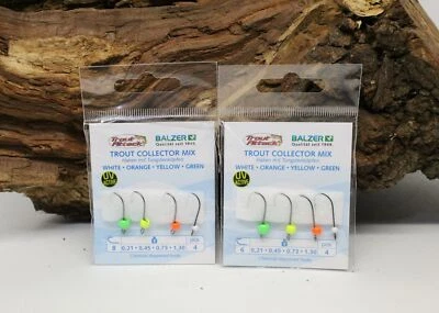 Balzer Trout Attack Collector Haken Tungsten Köpfen Set Gr. 6 8 0,21g - 0,73g