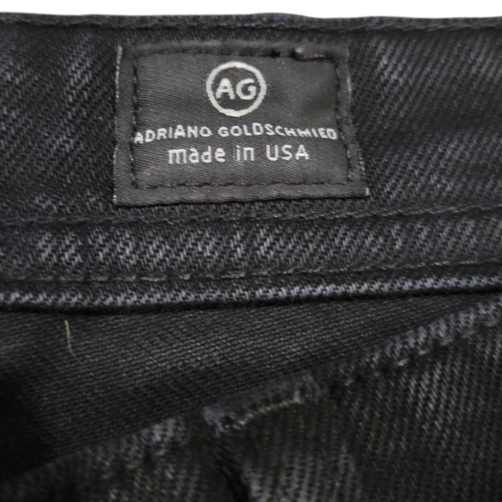 AG Adriano Goldschmied The Protégé Straight Leg Black Denim Jeans Sz 36 I384 thumbnail 6