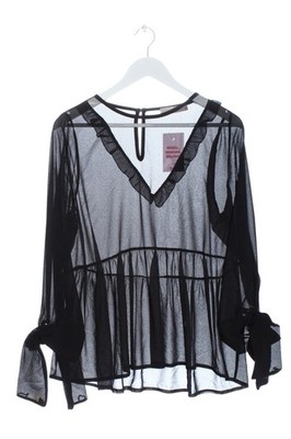 RINASCIMENTO Transparenz-Bluse Damen Bluse Gr. DE 36 schwarz Elegant