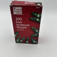 Home Accents Holiday 100-Light Green Mini Light Set 20ft 7in Length Green Wire