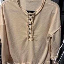 Henleys Women's Pink and Cream Sweatshirt