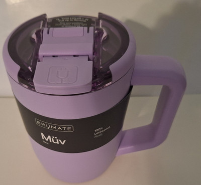 Brumate Muv 15oz Lilac Stainless Steel Insulated Coffee Mug  New LeakProof
