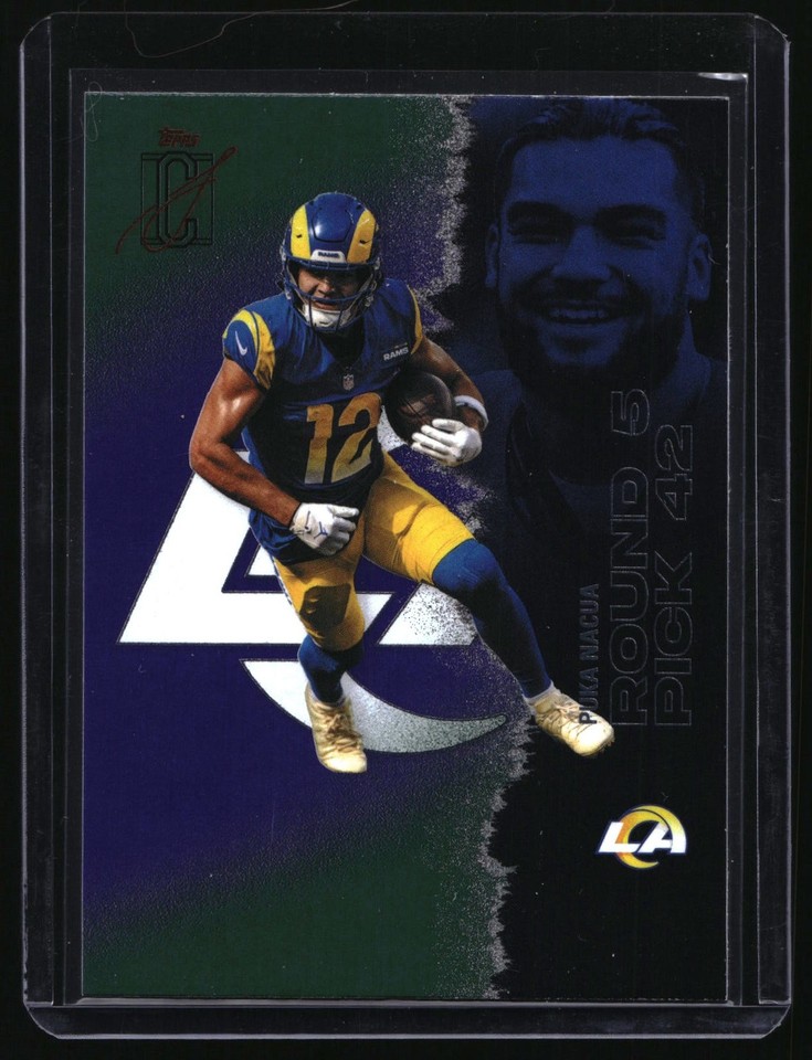 2025 Topps Signature Class Puka Nacua #33 Green & Purple Los Angeles Rams