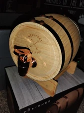 MINI WHISKEY WOOD BARREL 27 FL OZ , HERITAGE COLLECTIONS BARREL ONLY 6.5” Long