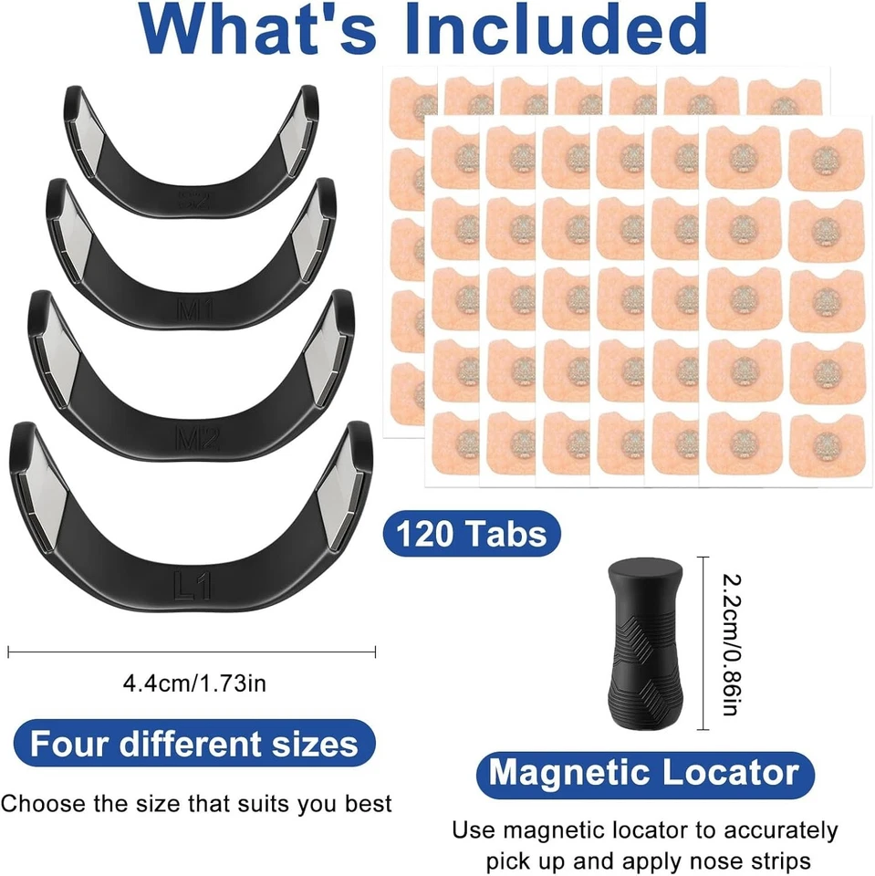 120pcs Magnetic Nasal Breathing Nose Dilators Starter Kit Nasal (60 days supply) - Image 2 of 3
