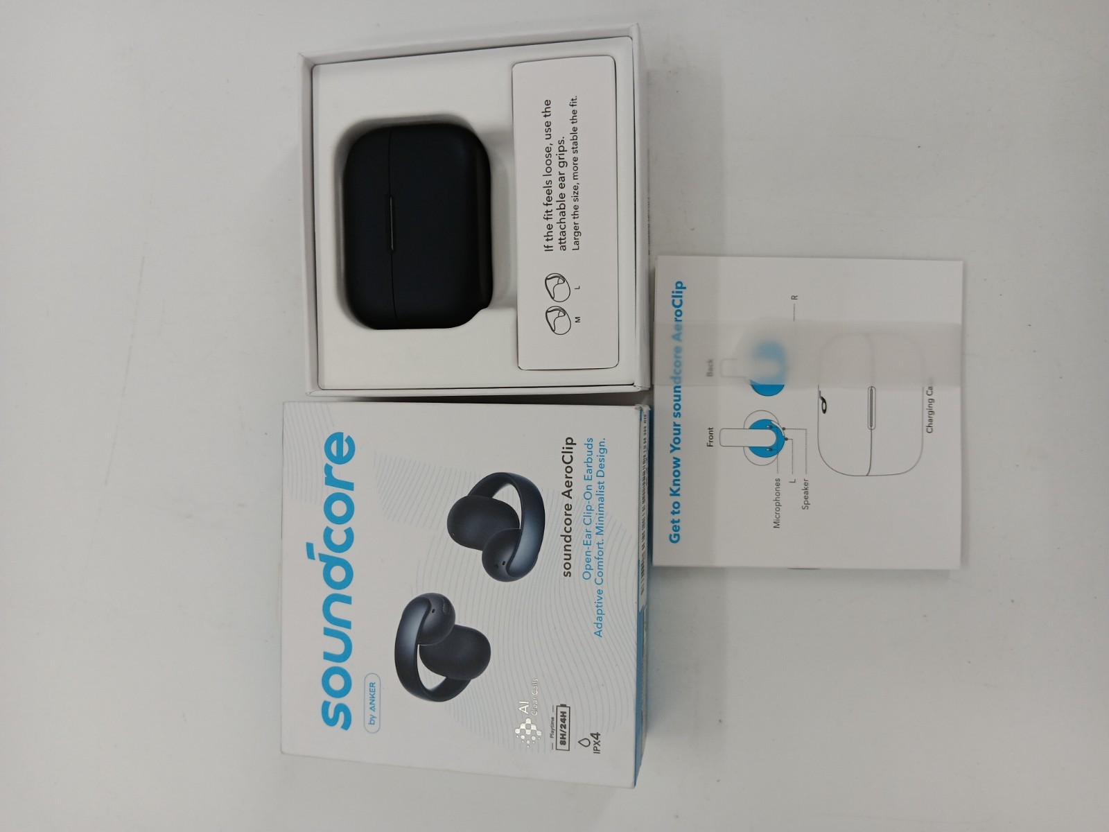 Soundcore by Anker AeroClip Open Ear Clip On Earbuds Black A3388Z11