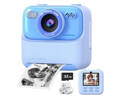 Kids Instant Digital Cameras for Boys and Girls 1080P HD Dual-Lens Selfie Dig...