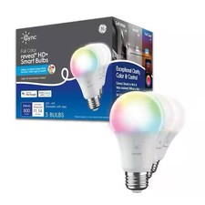 GE Cync Full Color Smart LED Bulbs A19 3-Pack X3 Lot WiFi FAST