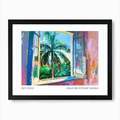 Key West From The Window Serie Pos gerahmtes Wandbild Poster Leinwanddruck Bild