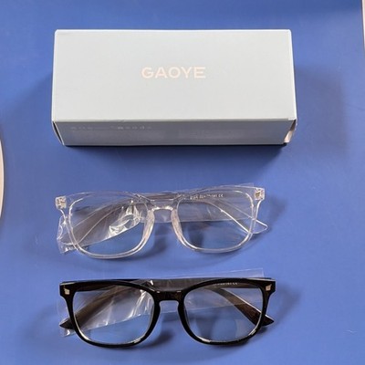 GAOYE Blue Light Blocking Glasses Clear & Black Frames Unisex X004BKUJ25