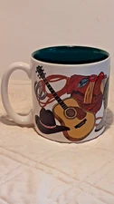 Creative Concepts 1993 Vintage Western Coffee Mug  Saddles, Boots, Guitar