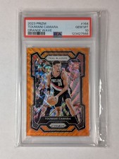 2023-24 Panini Prizm Toumani Camara #164 Orange Wave /60 (RC) PSA 10 Blazers