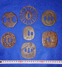 Tsuba 7pcs Set Sword Guard Antique Japanese Samurai Sword