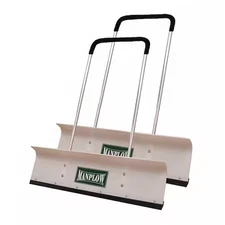 Manplow Pro42 2Pk Snow Shovel, 42 In W X Plastic Blade, 48 In L Aluminum Handle