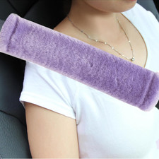 Soft Faux Fur Universal Fit Seatbelt Cover Car Truck SUV Airplane Seat Belt Shou