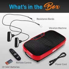 Standing Vibration Fitness Red Strength Training Station with Adjustable Speed