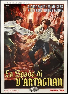 CINEMA-manifesto LA SPADA DI D'ARTAGNAN baker,syms;MACDONALD