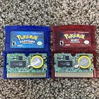Pokemon Ruby And Sapphire GBA (Game Boy Advance, 2003) New Battery Authentic Lot