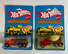 Hot Wheels Lot 2x Workhorses Peterbilt Tank Truck #1689 & Cement Truck #1169