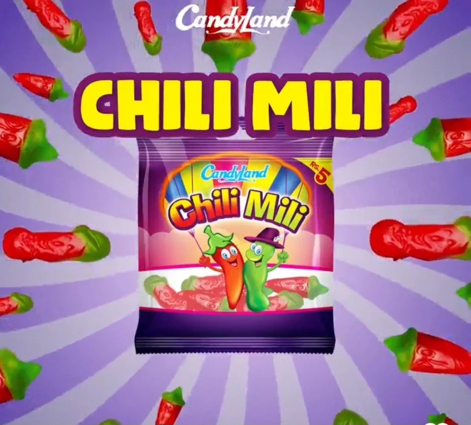 Jalea picante Chili Mili (24 paquetes) ¡Nuevo caramelo gomoso! Halal (estuche completo 18 cajas) Foto 4 de 4