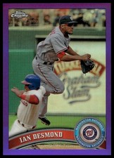 2011 Topps Chrome #149 Ian Desmond SN Purple Refractors #/499 Nationals NM+