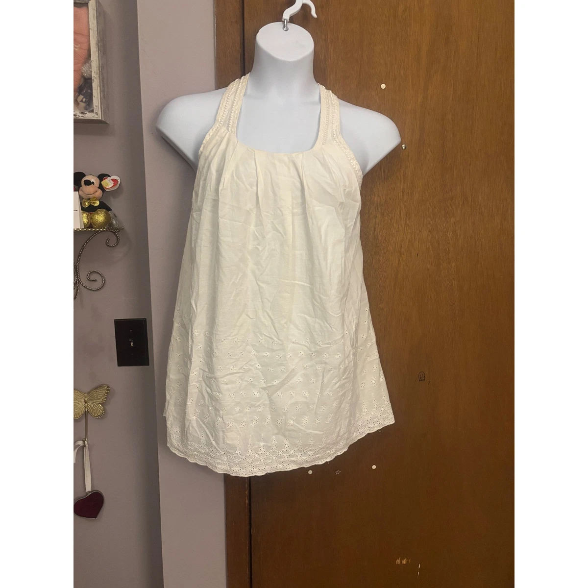 Top Bebe Sweet Lacey Mesh - Taille M - Couleur Crème - Neuf Avec étiquettes (NWT)