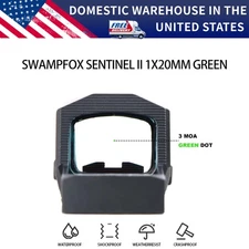 Swampfox Sentinel II 3 MOA 1x20mm Green Dot Sight RMSc footprint New Shake Awake