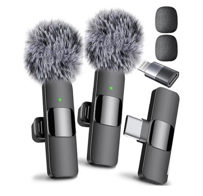 Mini Mic Pro (Latest Model) - Wireless Mini Microphone for iPhone, iPad, Android