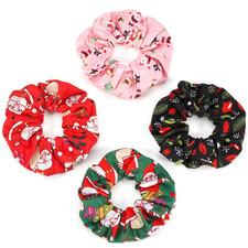Christmas Hair Scrunchies Snowflake Santa Christmas Tree Antlers Elk Snowman Hai