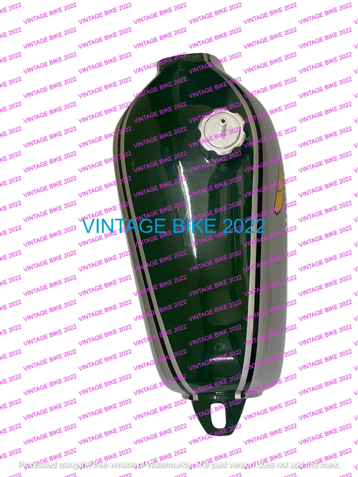 Honda CR 250 M 1973 Elsinore ALUMINIO verde y plata tanque de gasolina + tapa grifo/ajuste Foto 3 de 4