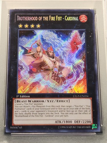 PSA 9 2013 YUGIOH LTGY-EN054 BROTHERHOOD OF THE FIRE FIST-CARDINAL 1ST SCR MINT - Picture 2 of 19