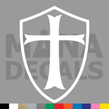 Knights Templar Shield Vinyl Die Cut Decal Sticker - Masonic Freemason Christian