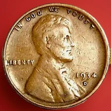 1934-D Lincoln Wheat Cent “Best Value on eBay" FAST SHIPPING