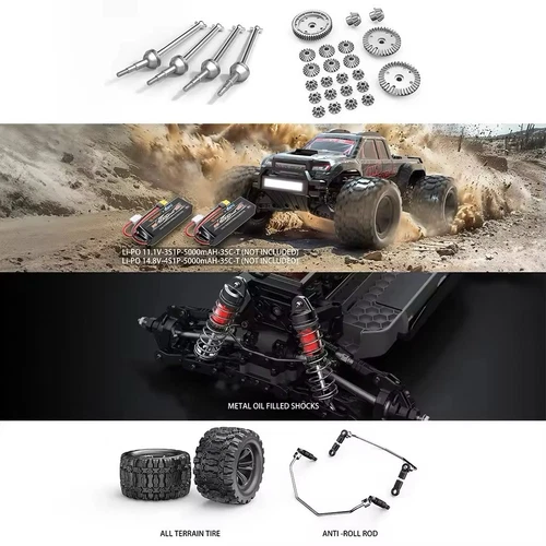 MJX 10208 V2 1/10 HYPER GO 4WD Brushless RC Monster Truck 3S/4S ESC (Black) -AU