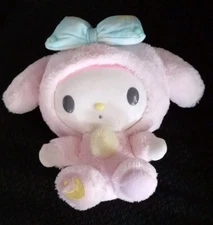My Melody- Hello Kitty Friend plushie 9” Moon And Stars Sanrio Smiles 