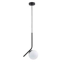 HäNgelampe Glas Schwarz Esstisch Wohnlich Modern E14 L:24 Cm Pendelleuchte KüChe