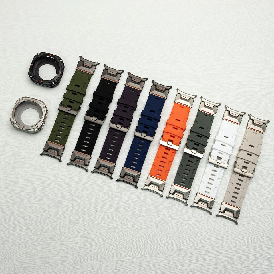 Силиконовый ремешок + металлический чехол для часов Samsung Galaxy Ultra 2025 /ремешок Ultra 47 мм - Изображение 4 из 4