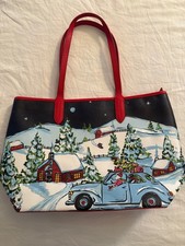 Talbots Holiday Ride Tote Bag