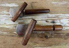 Vintage manual can openers brown stain wood Bonny Edlund Junior No. 5 1960's
