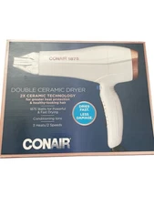 Conair Double Ceramic 1875 Ionic Conditioning White/Rose Gold Hair Dryer