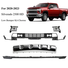 For 2020-2023 Chevy Silverado 2500 HD Front Lower Bumper Cover Kit Chrome