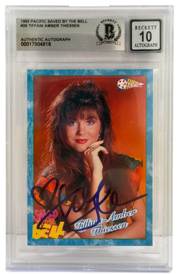 超レア　少女時代　ティファニー　直筆サイン　トレカ Tiffani Thiessen Signed Saved by the Bell 1992 Pacific Trading