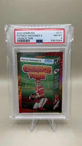 Patrick Mahomes II #CT-1 2023 Panini Donruss Crunch Time PSA 8