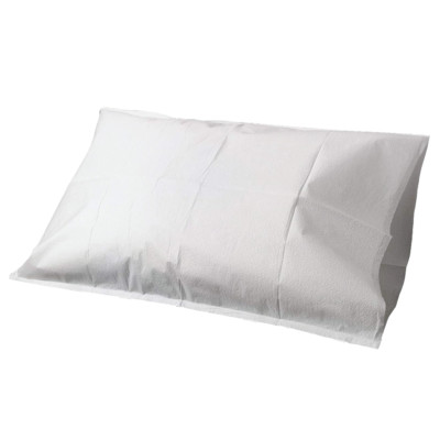 Single-Use Tissue/Poly Patient Pillow Cases, 21'' x 30'', White - Box of 100