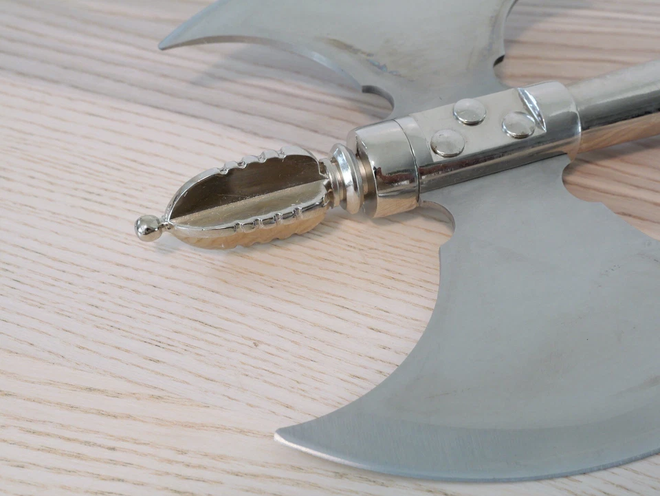 21-дюймовый боевой топор сверхпрочный стальной деревянный толстый дисплей табличка острый с двойной головкой - Изображение 3 из 4