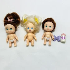 3 Tyco Quints Mini Baby Dolls Red Blonde Hair 2 Girls 1 Boy 2.5" Replacement