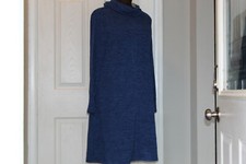 BANANA REPUBLIC BLUE KNIT DRESS COWL NECK SZ PM NWT