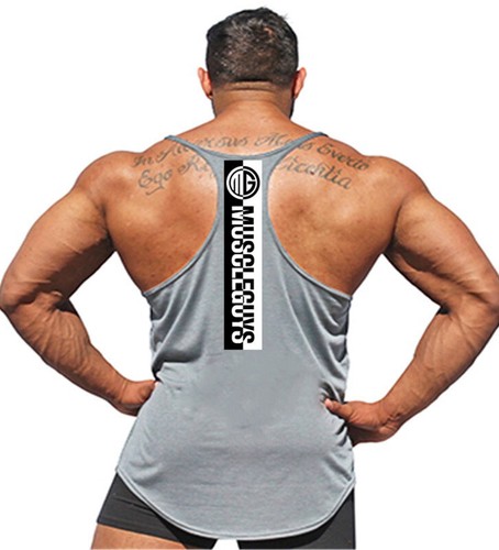 Men's Tank Tops Sleeveless Workout Shirts Gym Muscle Athletic Bodybuilding Tee - Picture 15 of 36